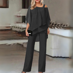Kobiety Zestaw Dwuczęściowy | Elegancka Bluzka i Spodnie 2
