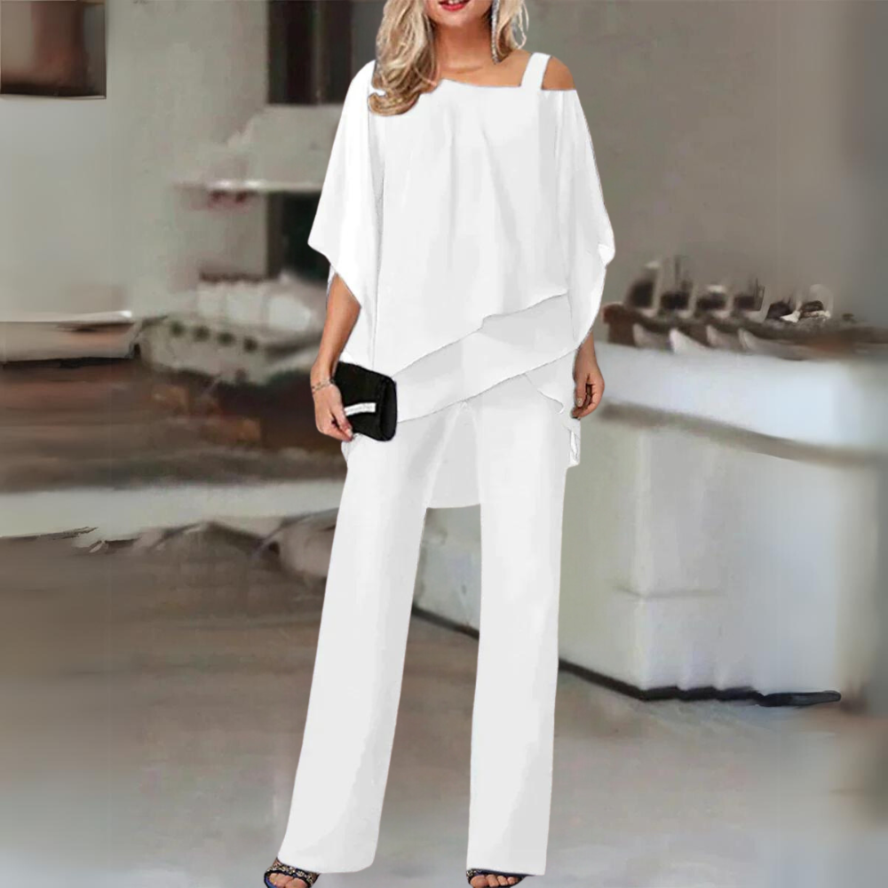 Kobiety Zestaw Dwuczęściowy | Elegancka Bluzka i Spodnie 3