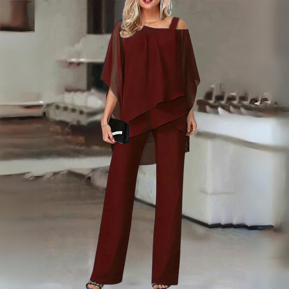 Kobiety Zestaw Dwuczęściowy | Elegancka Bluzka i Spodnie 4