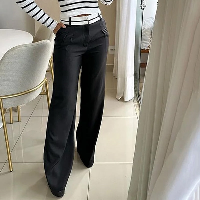 Kobiety Zestaw Dwuczęściowy | Elegancki Top i Spodnie 2