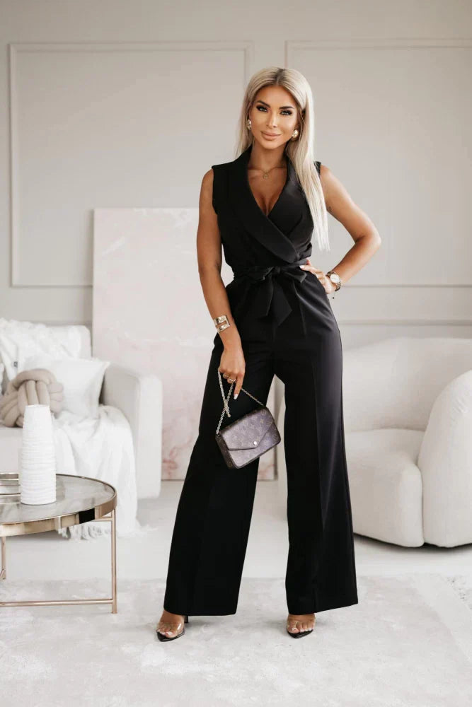Kombinezon Damski Elegancki Giuliana | Minimalistyczny Styl, Bez Rękawów, Idealny Na Wesele 3