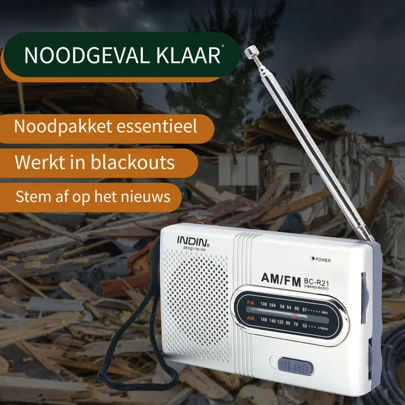 Kompaktowe Radio AM/FM | Przenośne, Stereo, Zasilanie Bateryjne 0