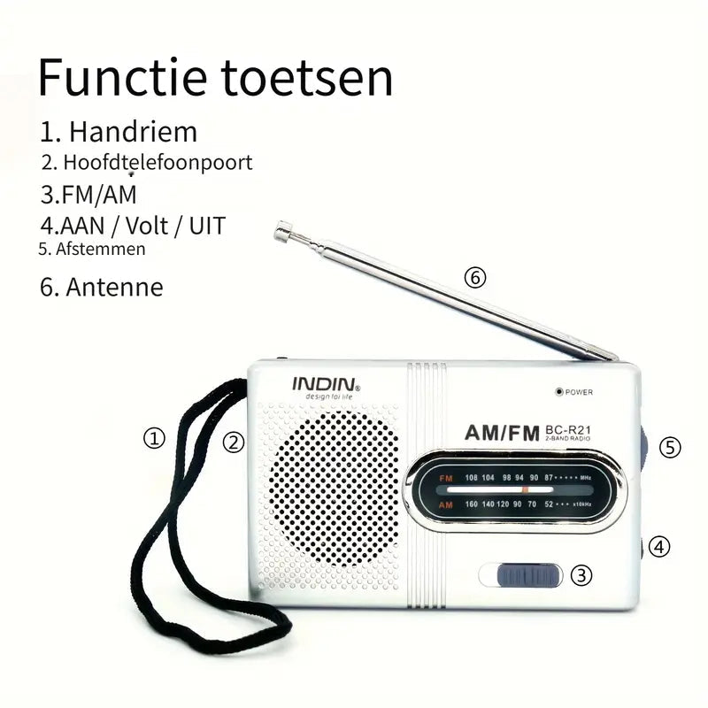 Kompaktowe Radio AM/FM | Przenośne, Stereo, Zasilanie Bateryjne 4