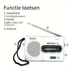 Kompaktowe Radio AM/FM | Przenośne, Stereo, Zasilanie Bateryjne 4