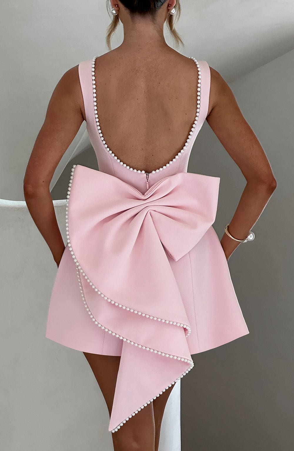 Kylie Damska Sukienka Mini | Strukturalny Krój, Elegancka na Wesele 2