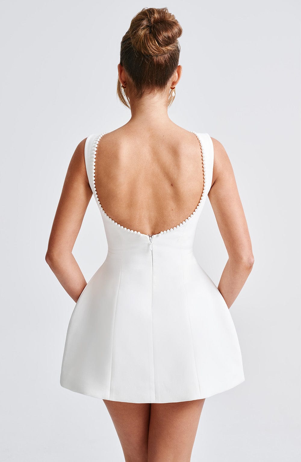 Kylie Damska Sukienka Mini | Strukturalny Krój, Elegancka na Wesele 7