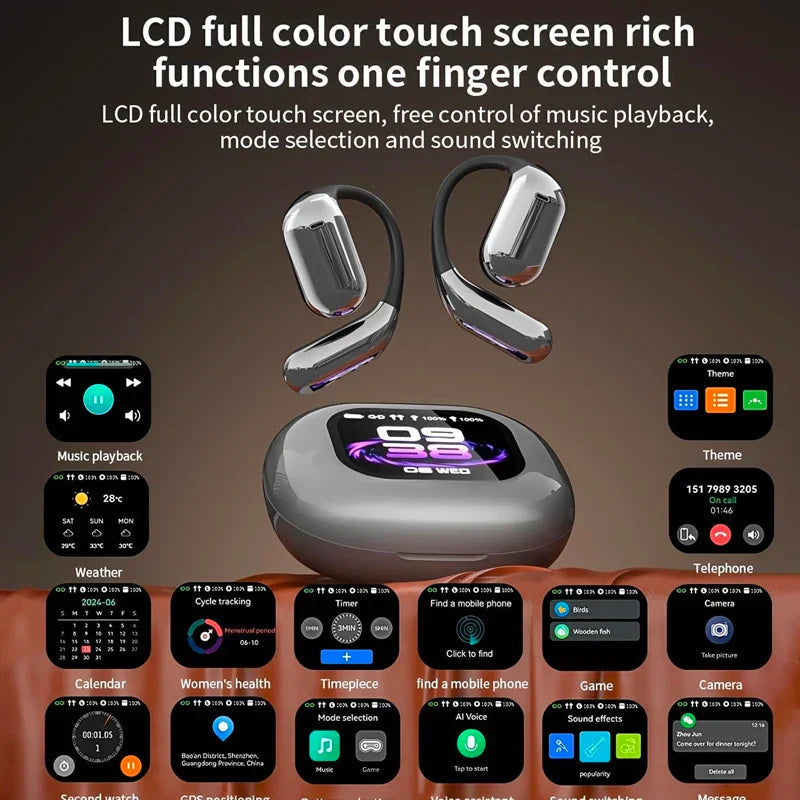 Lexora Słuchawki Bezprzewodowe Douszne | LCD Touchscreen, Bluetooth, 144 Języki 4
