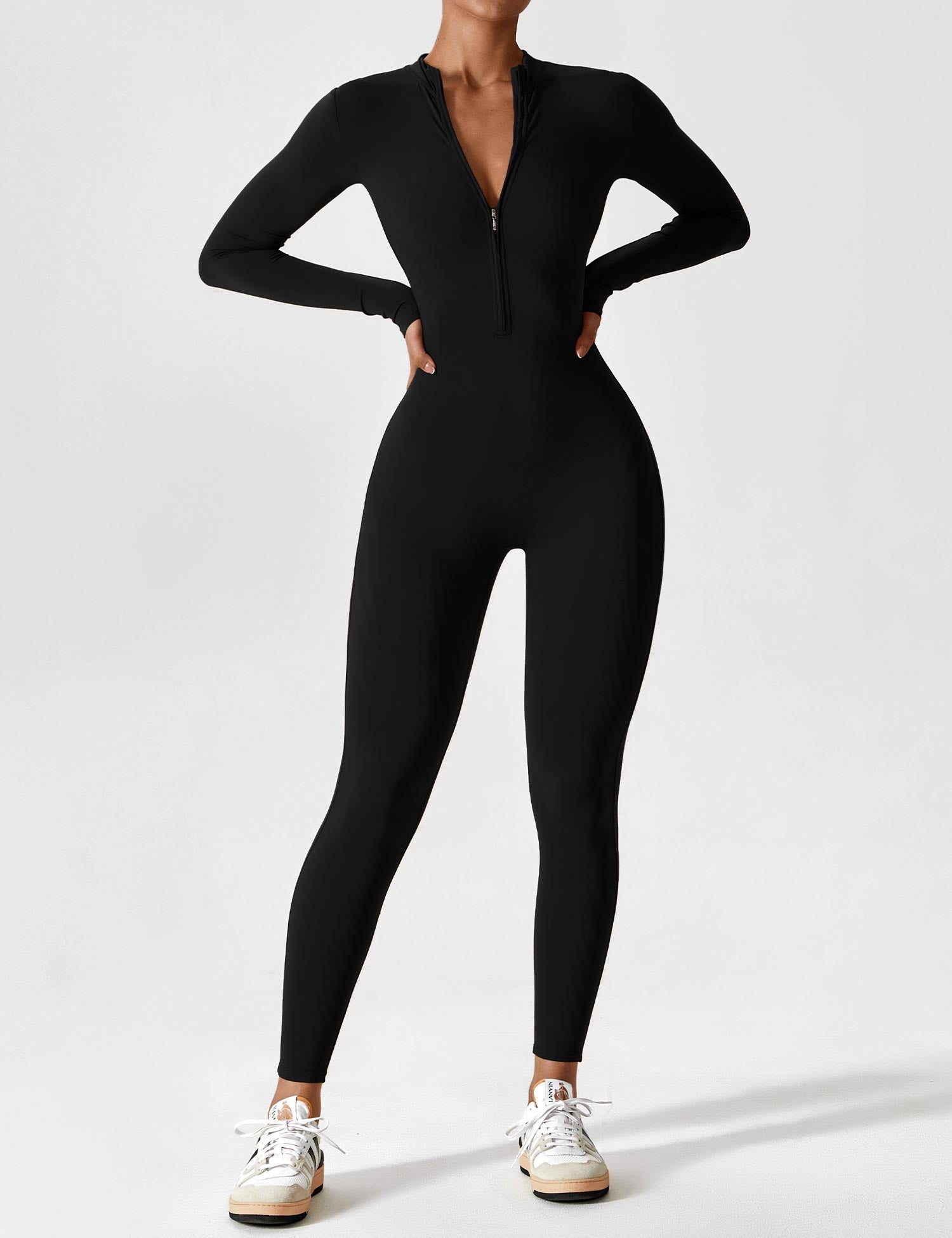 Lina Women's Bodysuit | Breathable Fabric, Full Zip 0