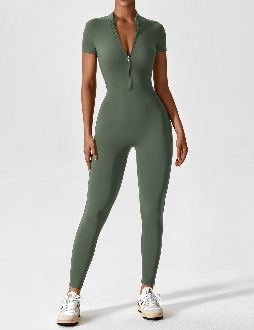 Lina Women's Bodysuit | Breathable Fabric, Full Zip 11