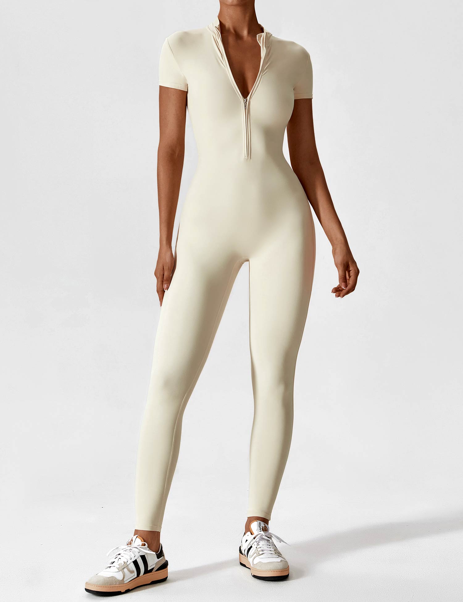 Lina Women's Bodysuit | Breathable Fabric, Full Zip 12