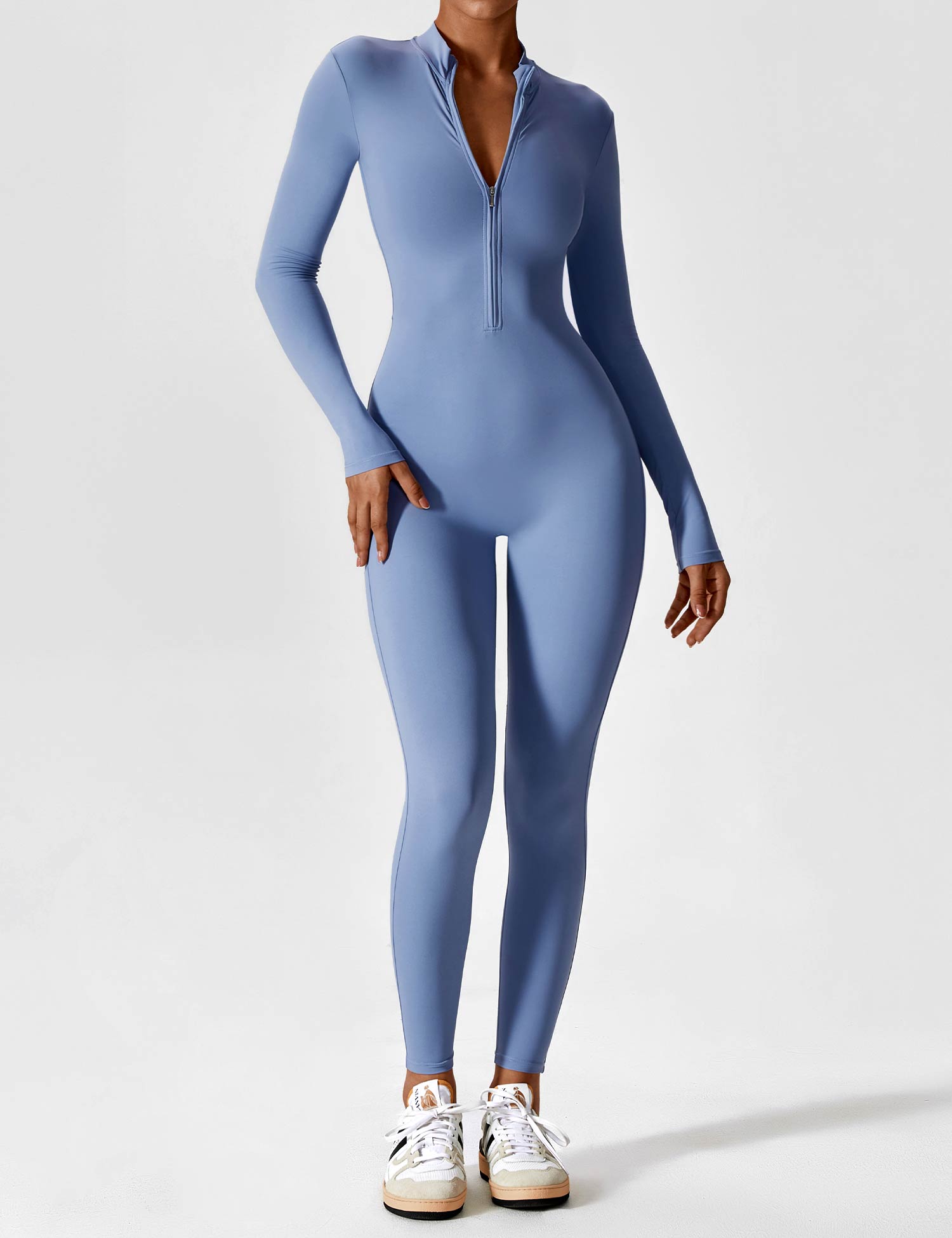 Lina Women's Bodysuit | Breathable Fabric, Full Zip 15