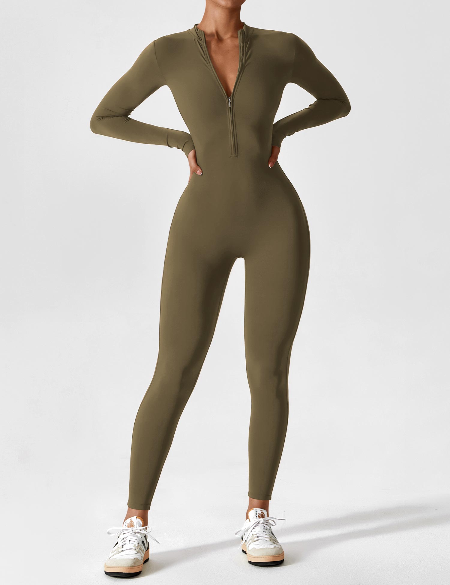 Lina Women's Bodysuit | Breathable Fabric, Full Zip 17