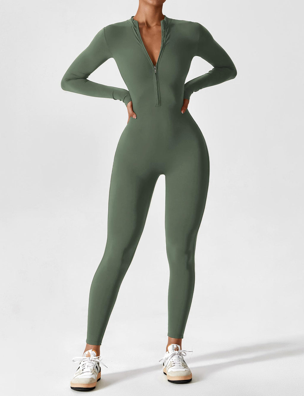 Lina Women's Bodysuit | Breathable Fabric, Full Zip 9