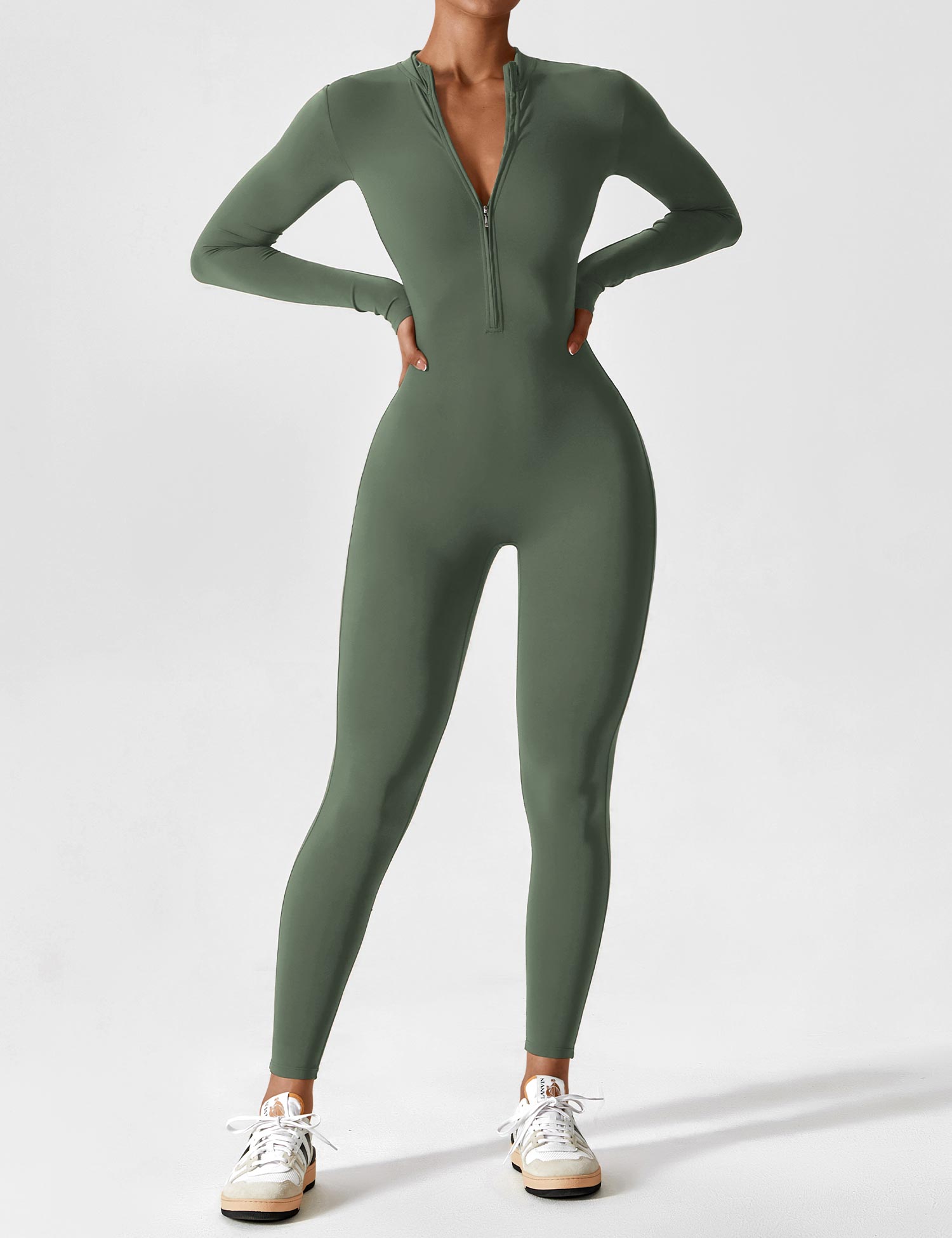 Lina Women's Bodysuit | Breathable Fabric, Full Zip 9