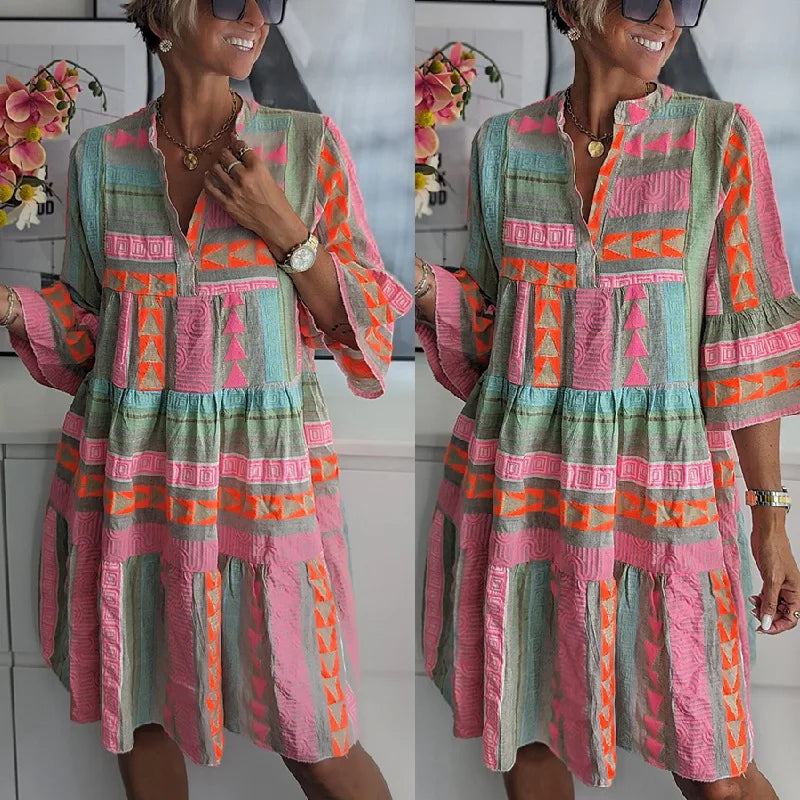 Lissie Damska Sukienka Wiosenna | Styl Vintage, Kształt A, Komfortowa 4