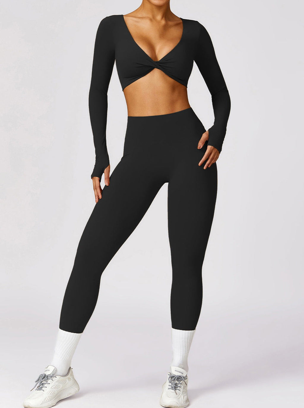 Liwia Damski Top Sportowy | Elastyczny Materiał, Długie Rękawy, Stylowy 4
