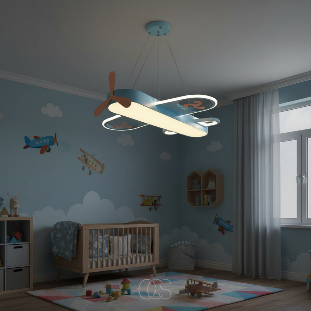 Lumi Dziecięca Lampa Wisząca | Samolot, Regulacja Jasności 1