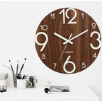 Luminous Wall Clock Zegar Ścienny | Cichy Kwarcowy, Drewniany, Podświetlane Wskazówki 2