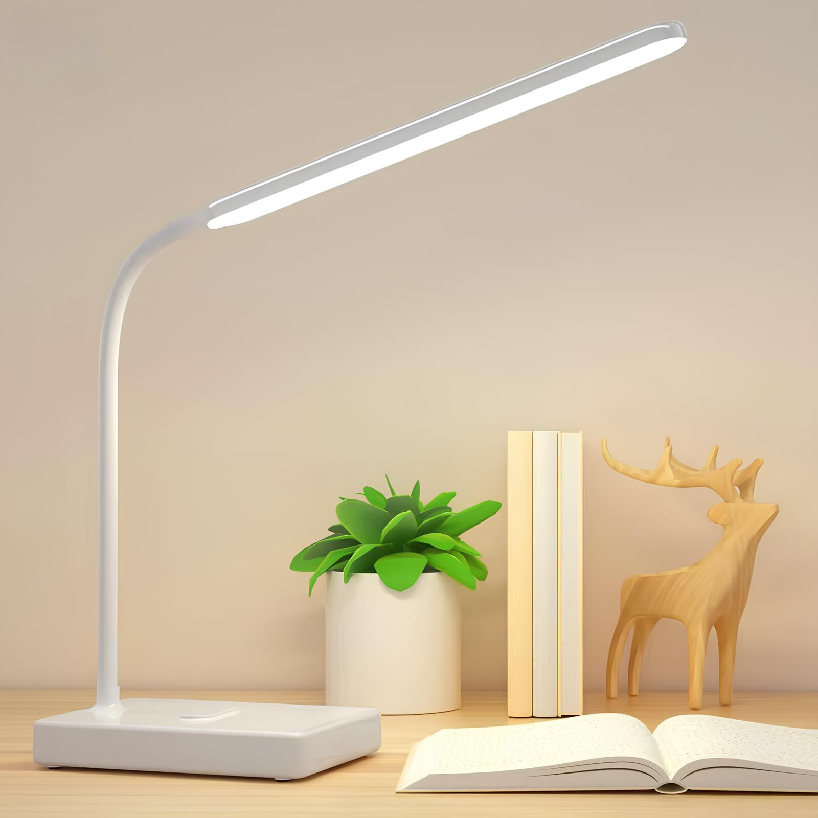 LumoFlex Lampka Biurkowa LED | Elastyczne Ramię, Regulowane Światło 2