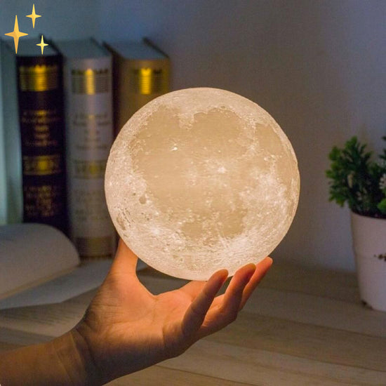 LunaGlow Lampka Księżycowa | 16 Kolorów, Pilot, Drewniany Stojak 1
