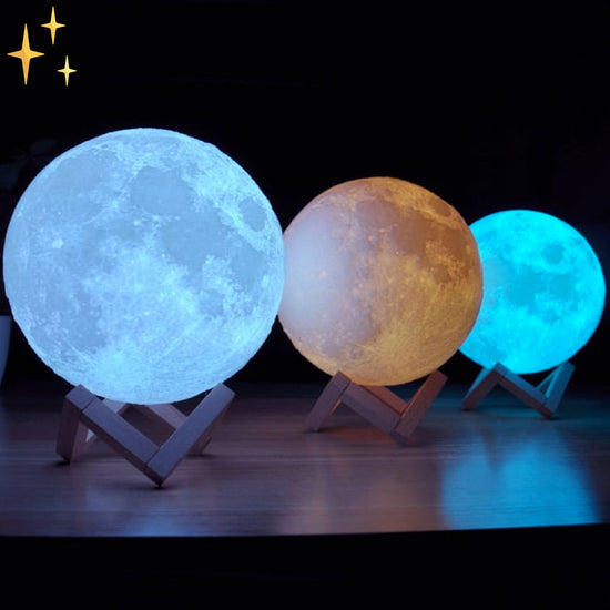 LunaGlow Lampka Księżycowa | 16 Kolorów, Pilot, Drewniany Stojak 6