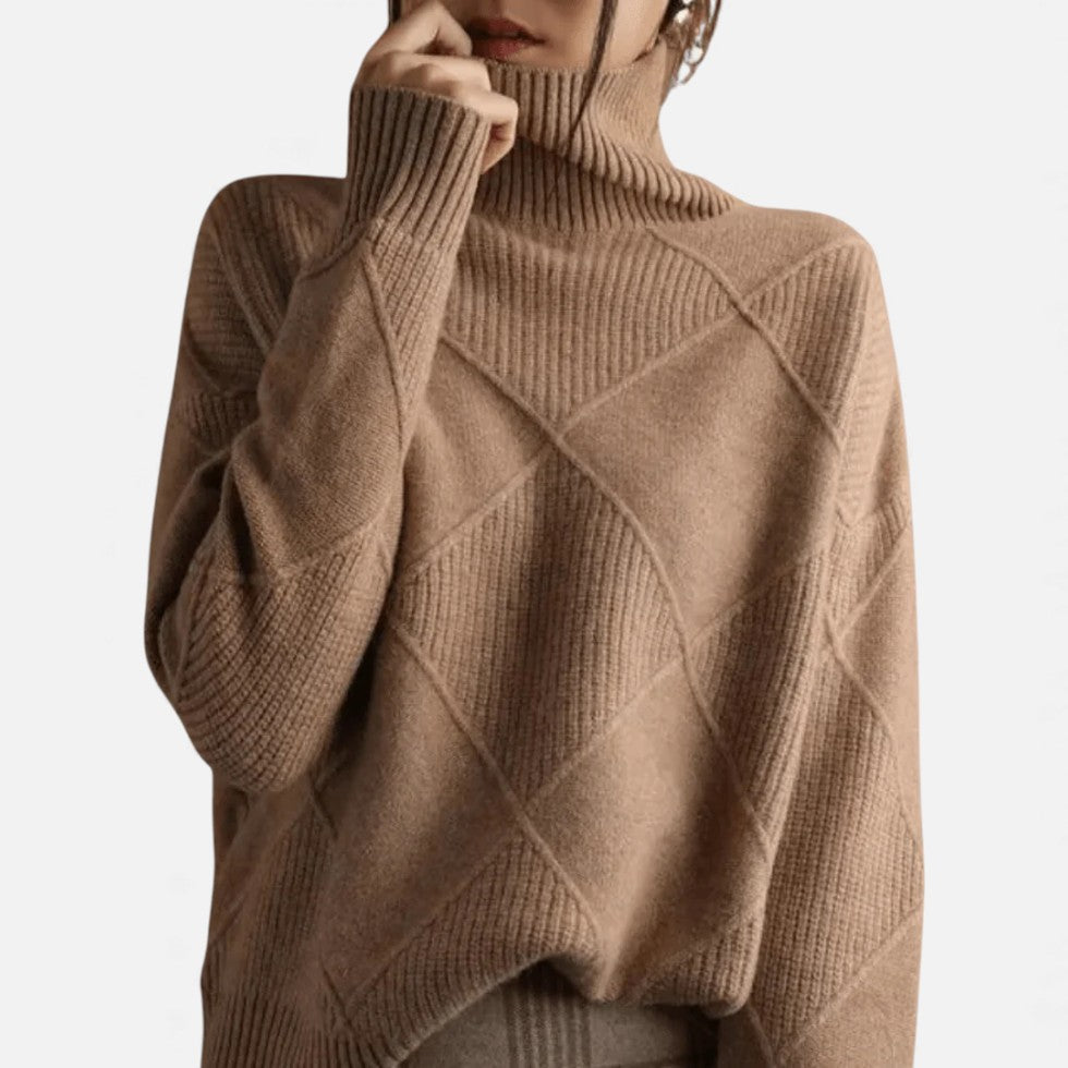 Mika Women's Sweater | Soft Knit with Turtleneck, Casual Stylish 0
