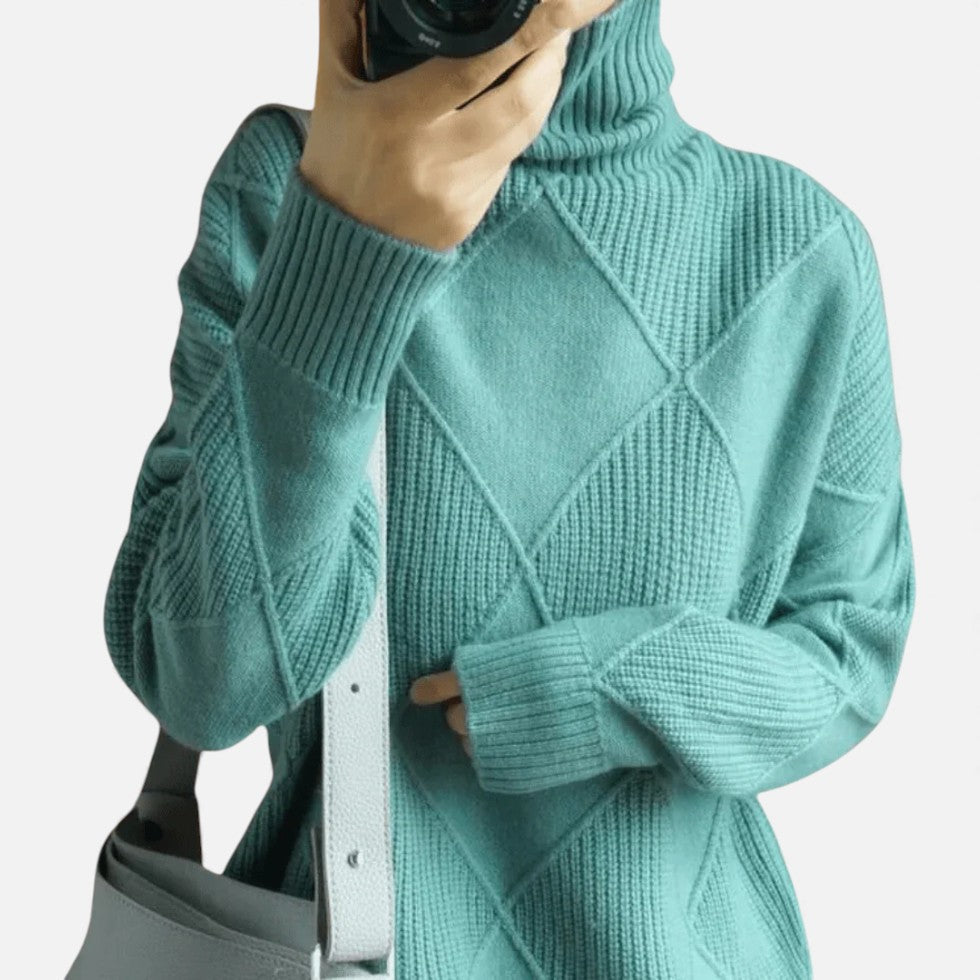Mika Women's Sweater | Soft Knit with Turtleneck, Casual Stylish 3