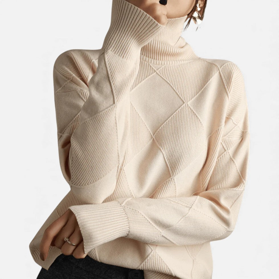 Mika Women's Sweater | Soft Knit with Turtleneck, Casual Stylish 4