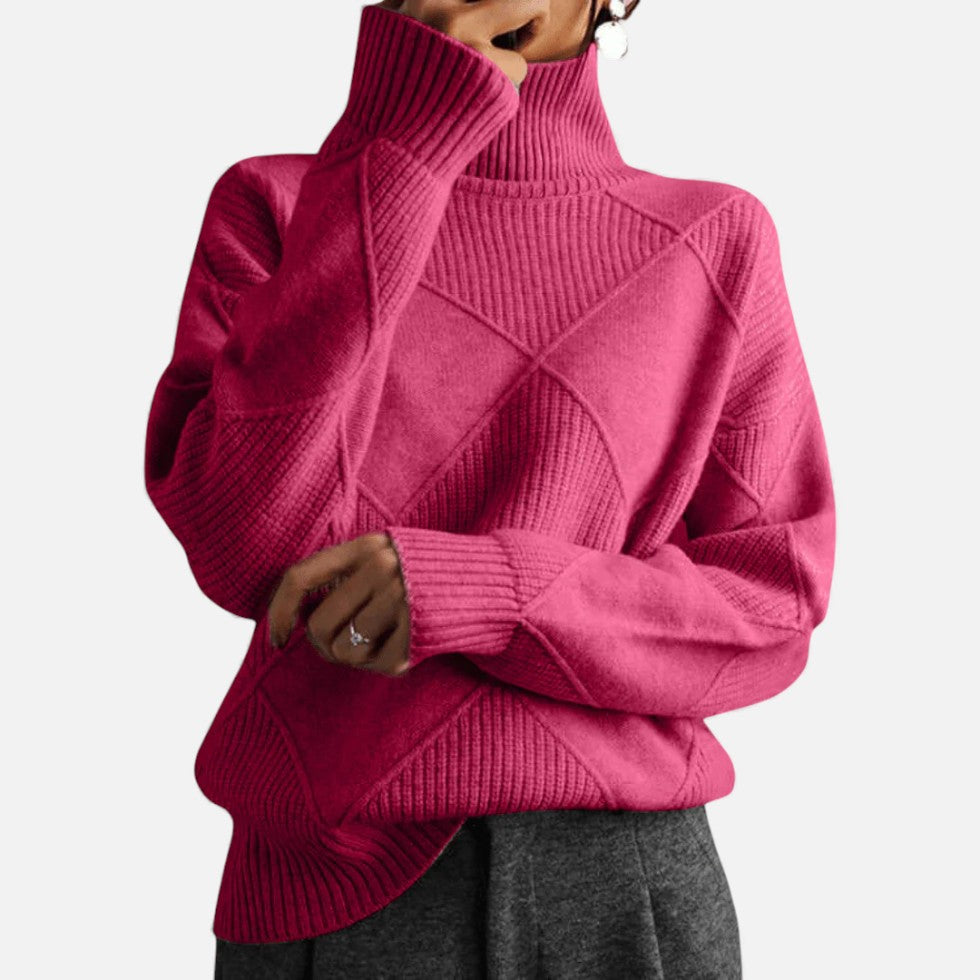 Mika Women's Sweater | Soft Knit with Turtleneck, Casual Stylish 6