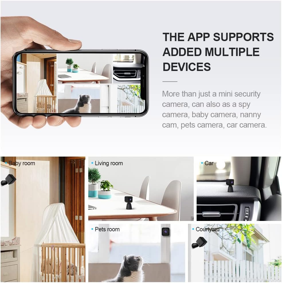 Mira Mini Kamera Bezpieczeństwa | 4K WiFi, Kompaktowa Nocna Monitoring 6