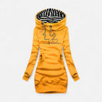 Mira Women's Hoodie Dress | Soft Cotton Blend, Heart Print 1