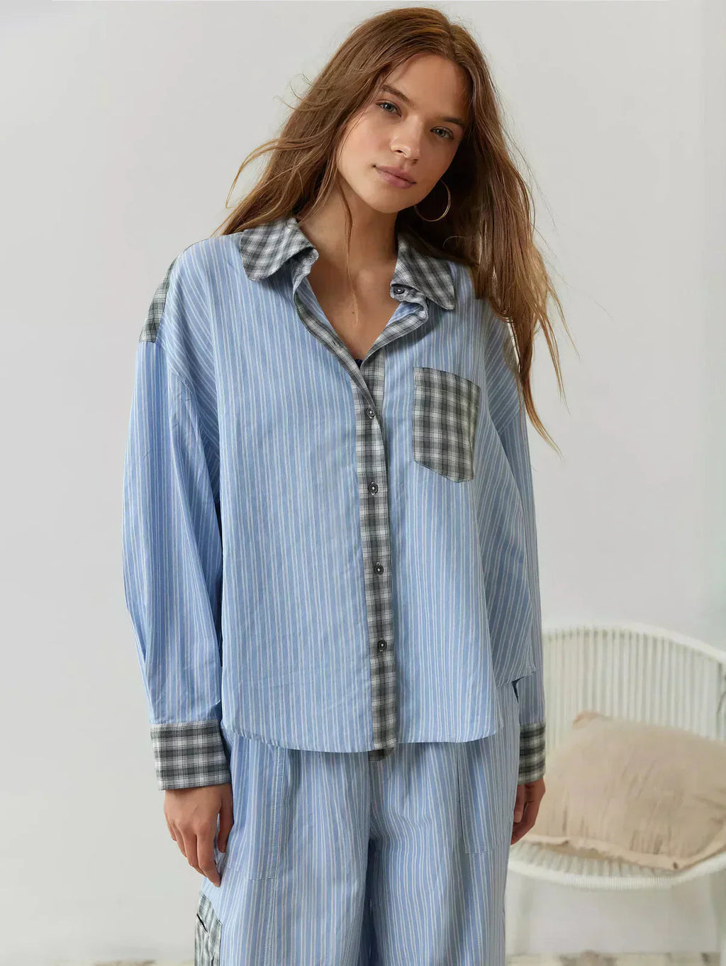 Natalia Women's Set | Classic Check Two-Piece Suit, Casual 4