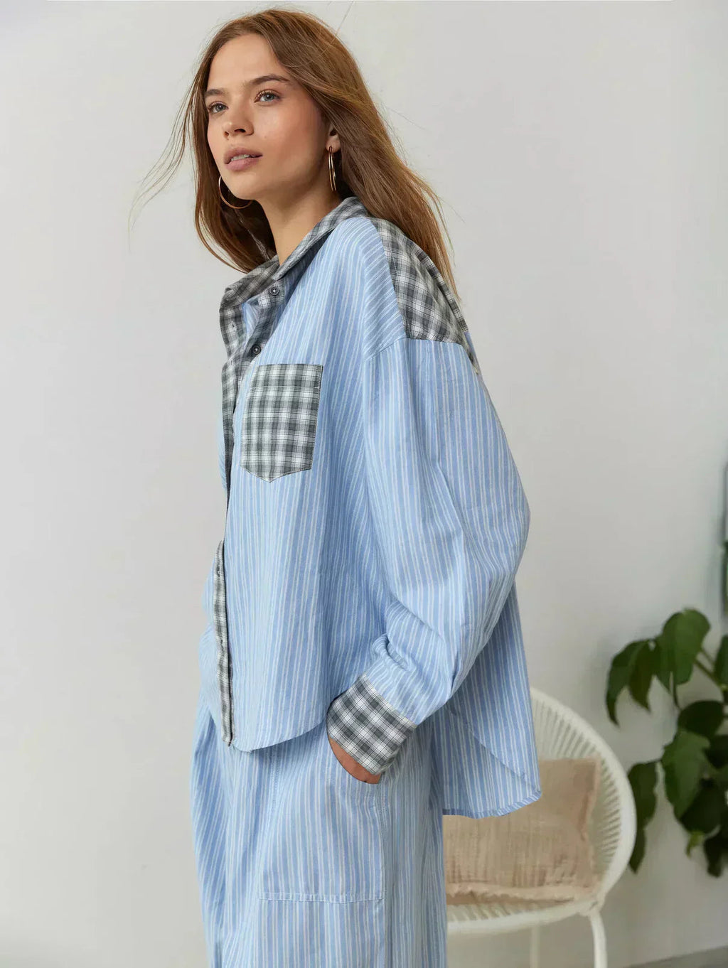 Natalia Women's Set | Classic Check Two-Piece Suit, Casual 6