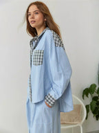 Natalia Women's Set | Classic Check Two-Piece Suit, Casual 6