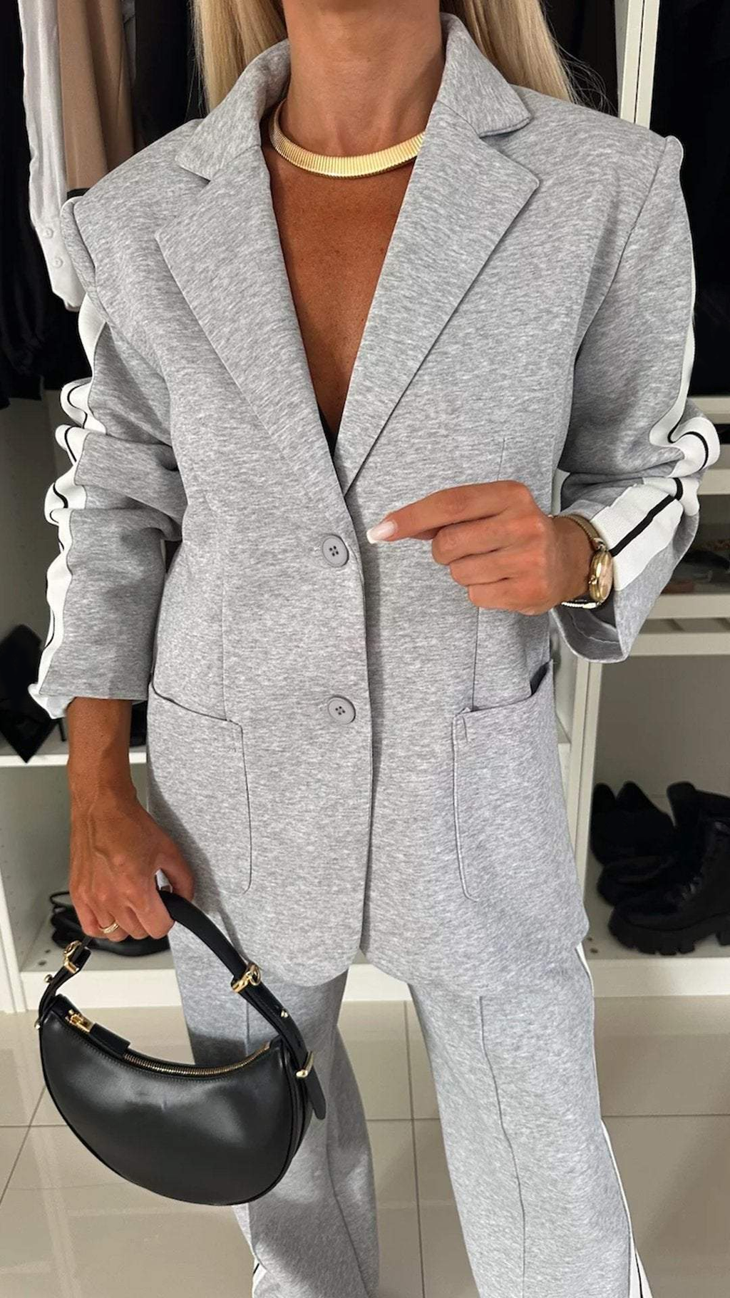 Nowoczesne Damskie Athleisure | Wygodny Zestaw z Paskami 2
