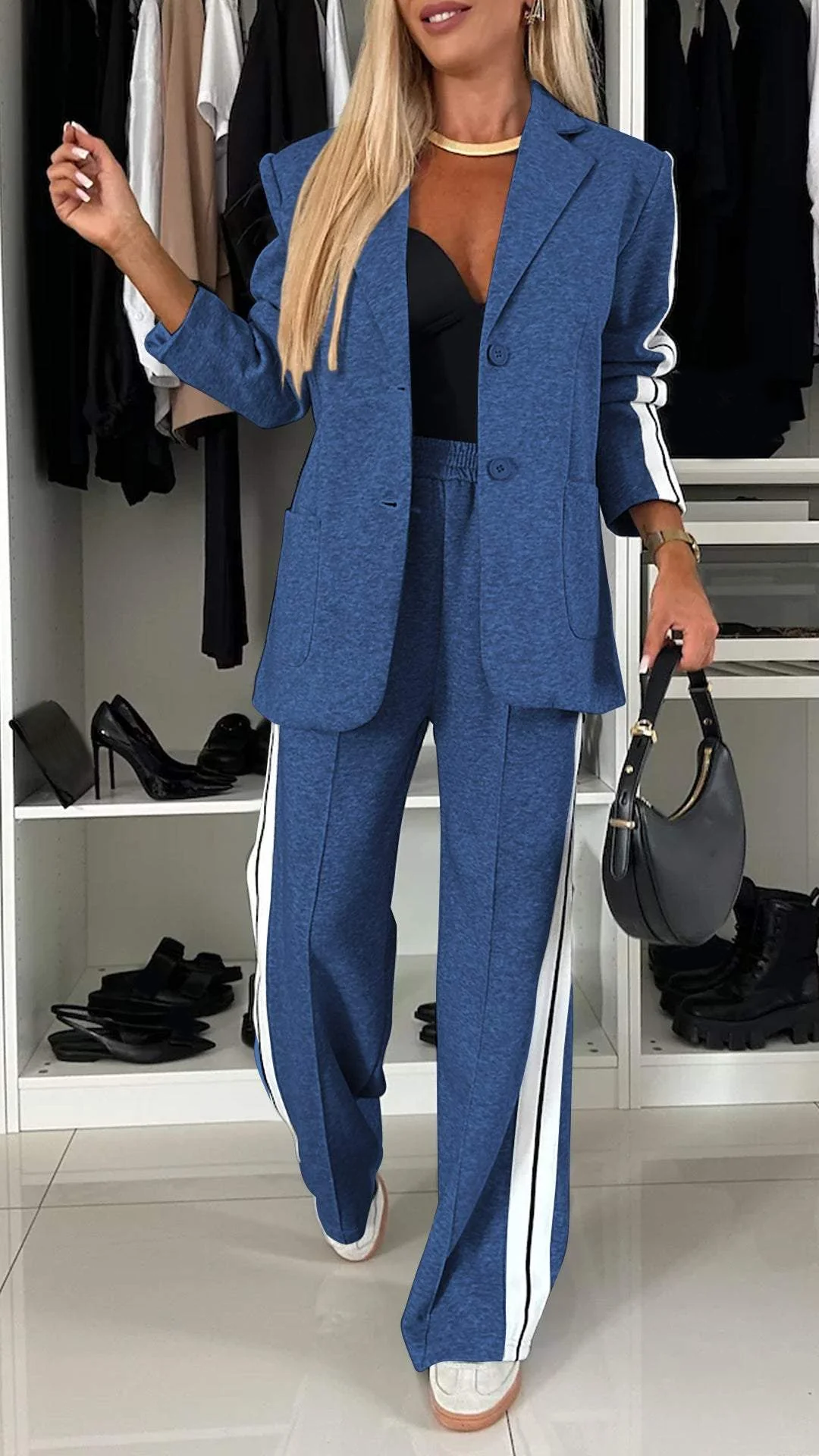Nowoczesne Damskie Athleisure | Wygodny Zestaw z Paskami 8