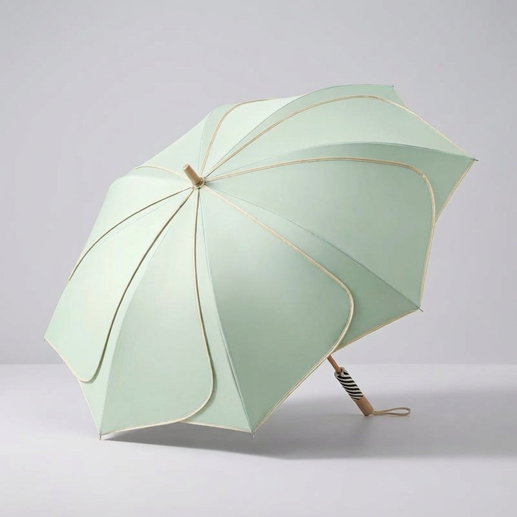 Patricia Parasol Damski | Kwiatowy Motyw, Drewniany Uchwyt, Ochrona UV 4