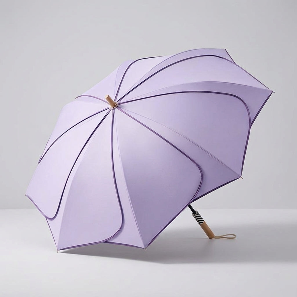 Patricia Parasol Damski | Kwiatowy Motyw, Drewniany Uchwyt, Ochrona UV 6
