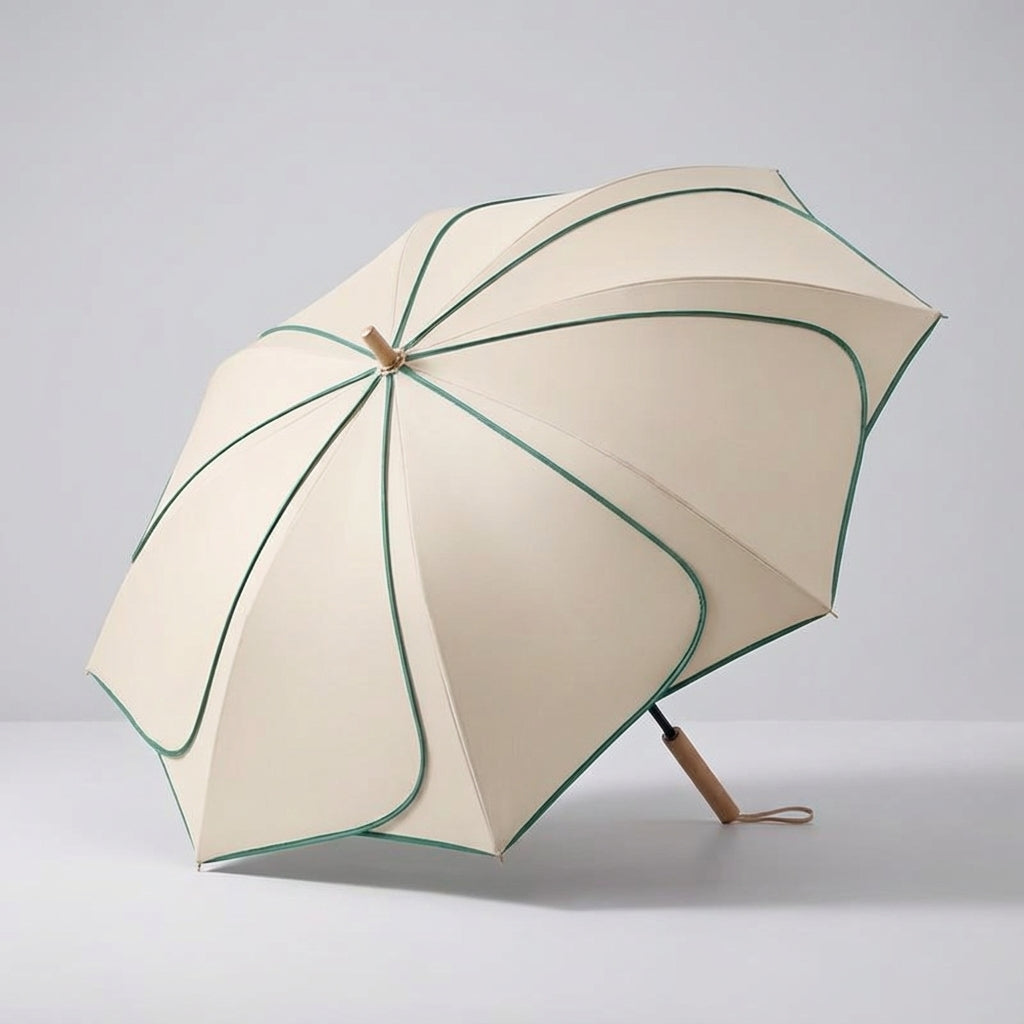 Patricia Parasol Damski | Kwiatowy Motyw, Drewniany Uchwyt, Ochrona UV 7