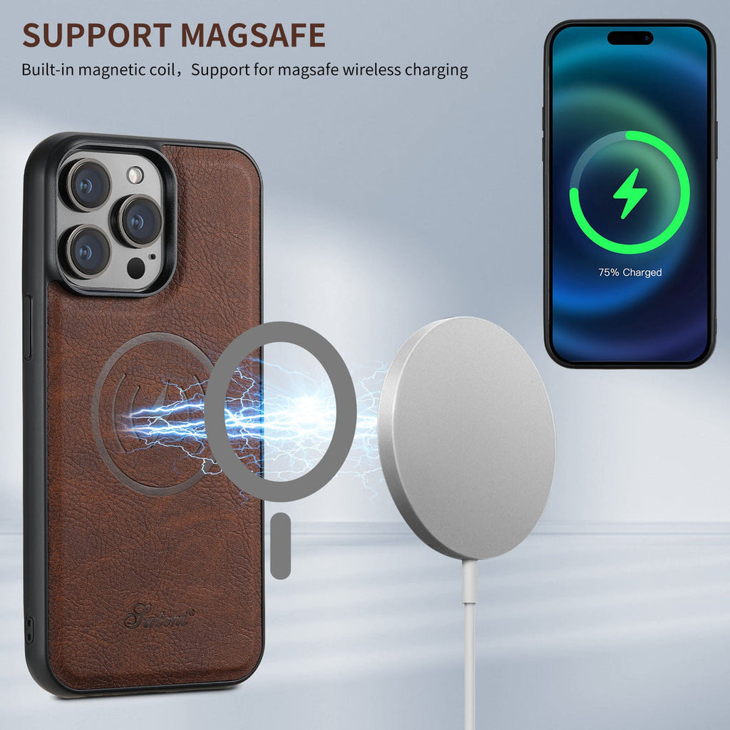 Primo Etui na Telefon | Skórzane, Kompatybilne z MagSafe, Miejsce na Karty, iPhone 12/13 3