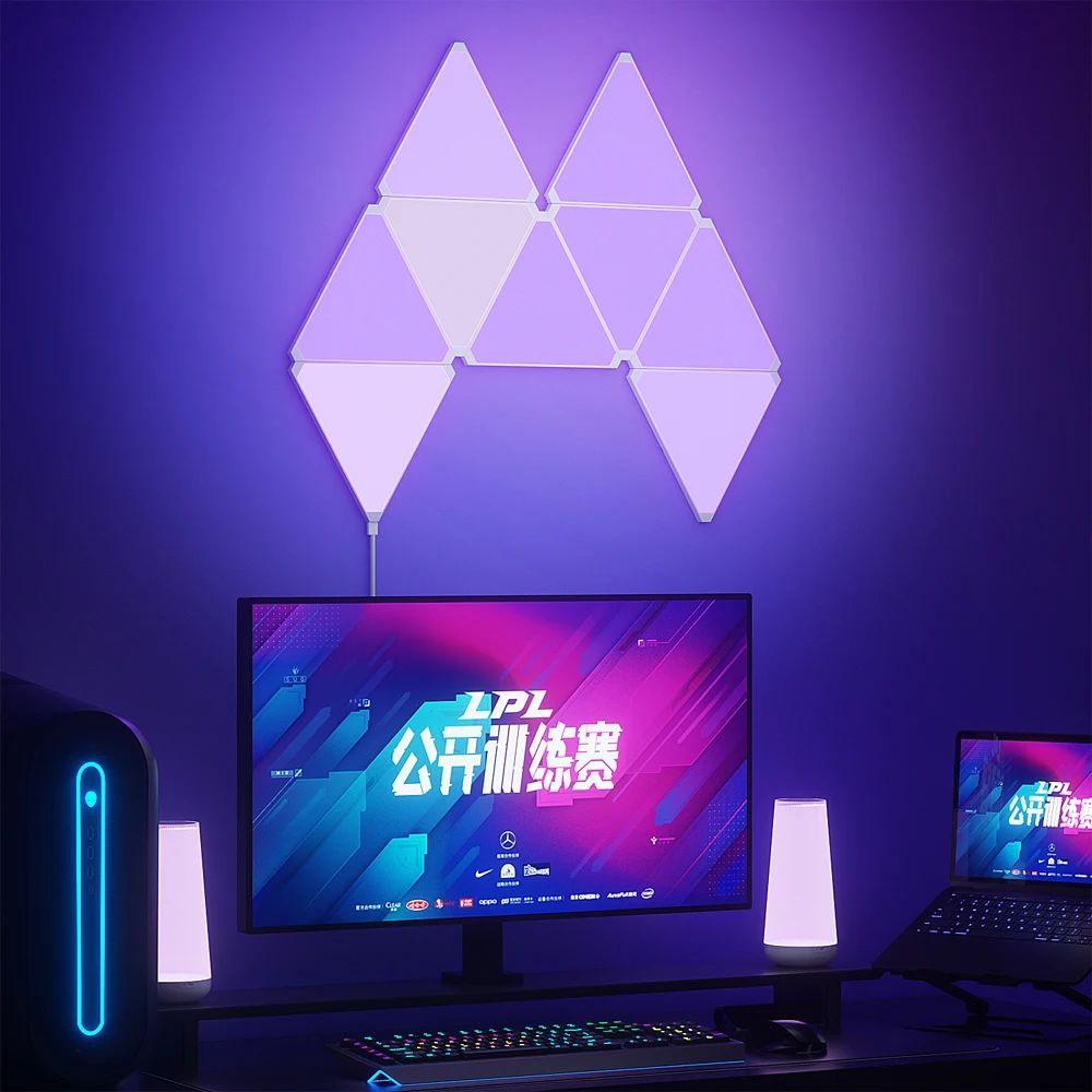 Quora Lampa LED Trójkątna | RGB, Sterowanie Wi-Fi i Bluetooth 1