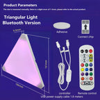 Quora Lampa LED Trójkątna | RGB, Sterowanie Wi-Fi i Bluetooth 9