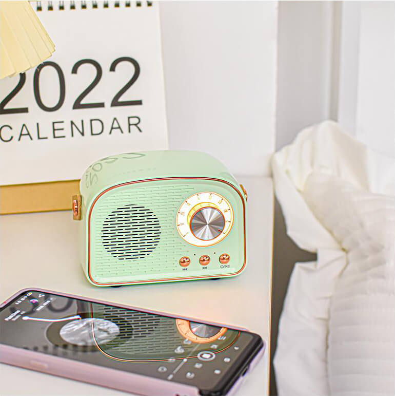 Reno Głośnik Bluetooth Retro | Przenośny Design z Radiem FM 6