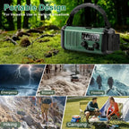 SentryPro Radio Awaryjne | 10 000 mAh, Ładowanie Słoneczne i Ręczne, Radio Pogodowe, Latarka, Alarm SOS 1