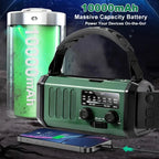 SentryPro Radio Awaryjne | 10 000 mAh, Ładowanie Słoneczne i Ręczne, Radio Pogodowe, Latarka, Alarm SOS 4
