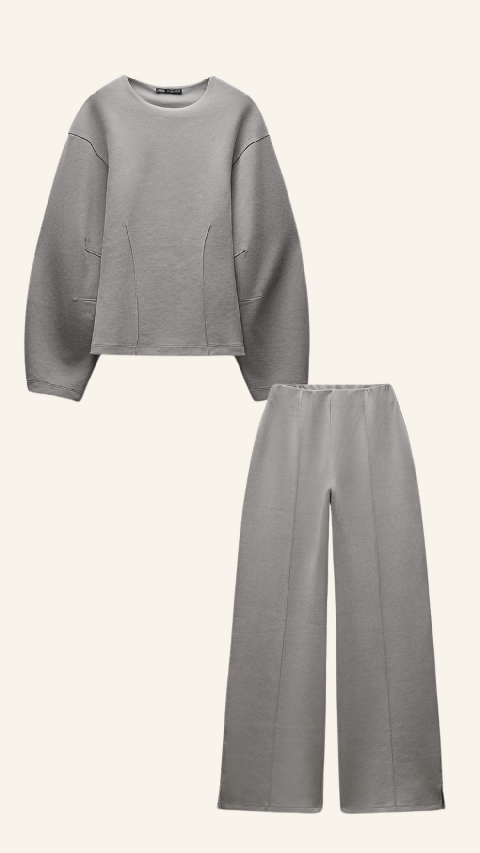 Sophie Women's Two-Piece Set | Breathable Polyester, Oversized Top and Wide Leg Pants 2
