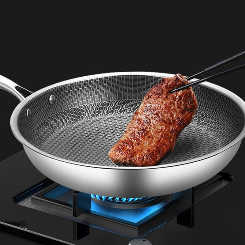 SteelCook Patelnia | Stal nierdzewna, powłoka nieprzywierająca 28 cm 0