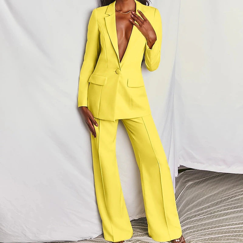 Stylowy Komplet Damski | Elegancka Marynarka i Spodnie 4