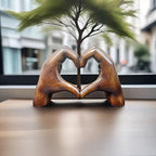 WoodLove Heart Statua | Żywica, Symbol Miłości 2