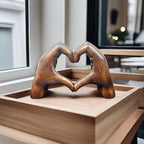 WoodLove Heart Statua | Żywica, Symbol Miłości 3
